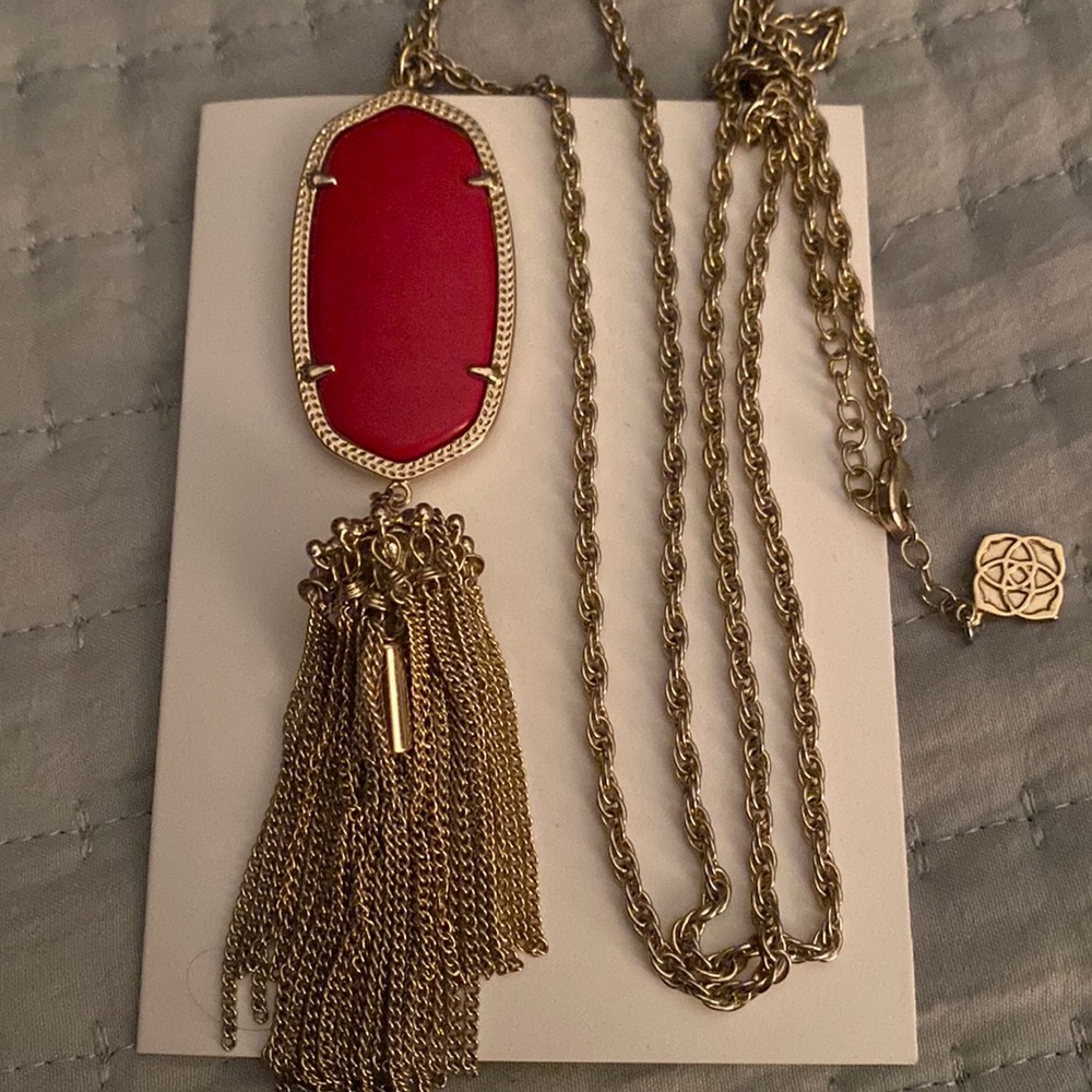 Kendra Scott Red Tassel Necklace